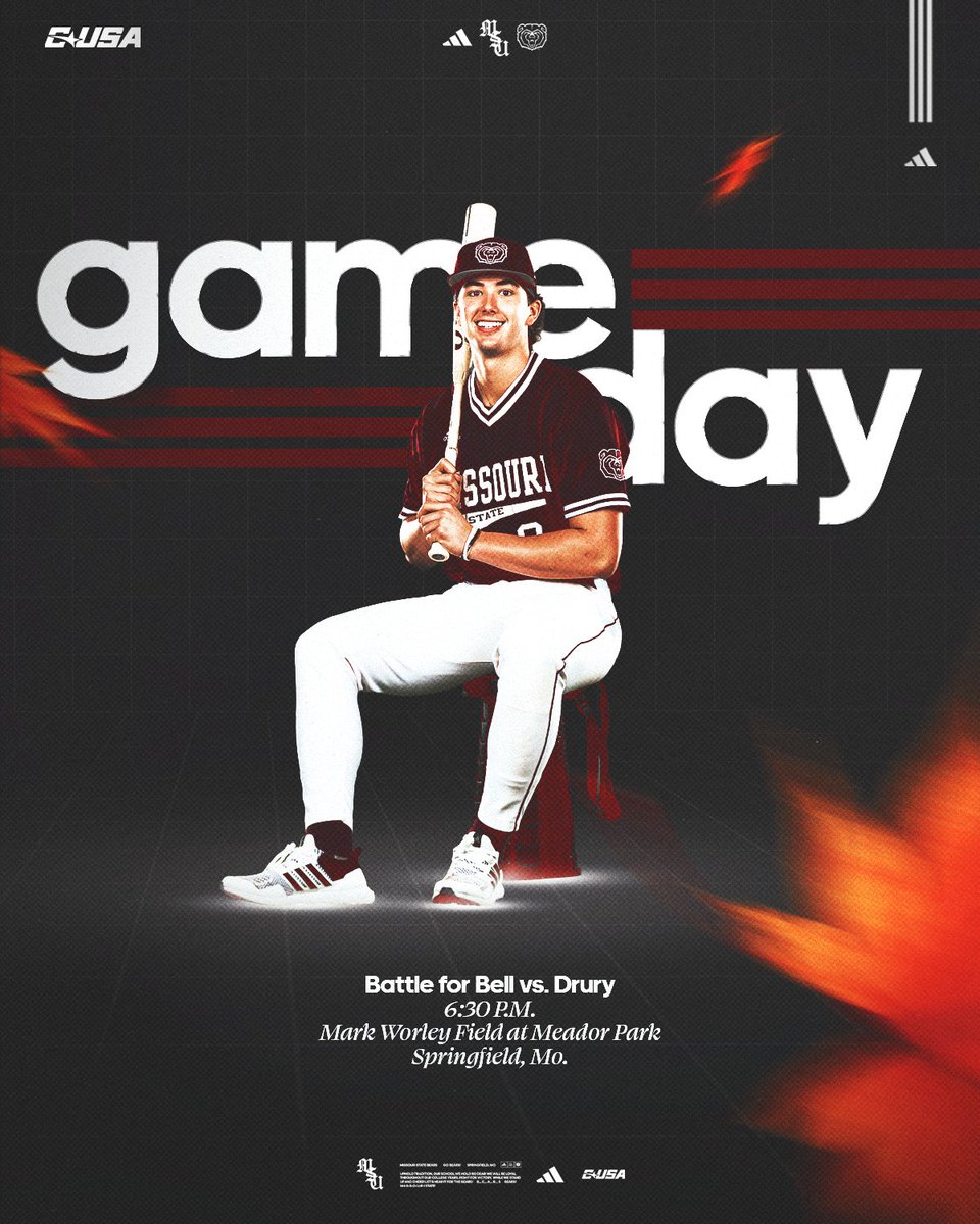 MoStateBSB's tweet photo. Fall Ball for a good cause, the Battle for Bell is tonight 🐻⚾

🆚 Drury
⏰ 6:30 p.m.
📍 Springfield | Meador Park
📺 https://t.co/jodrrRisF4 (GLVC)
📊 https://t.co/pTOBNOskcL
🎟️ $5 at the gate, proceeds benefit Cox Health ALS Clinic

#GoBears | #NoStateLikeMoState https://t.co/otBlYQQHvP