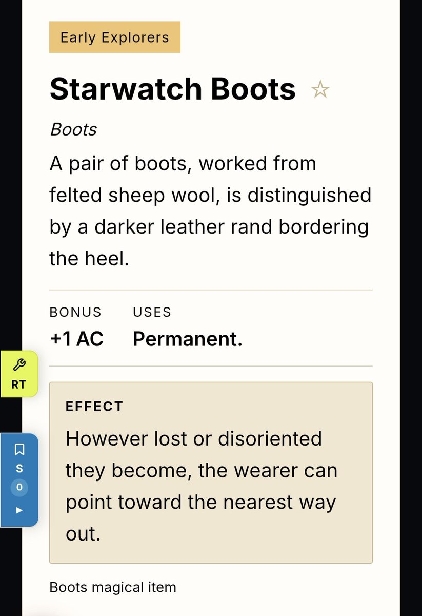 OD_RPG's tweet photo. Need to create magic items? Each item is assembled on the fly. These are not pre-prewritten, not pulled from a database , not Ai - but random creations. 2+ billion possible items, give or take 100 million 😆 #DnD #ADnD #ttrpgs ---> https://t.co/H3Gk7xRZwp https://t.co/ZbjAGVz6C0