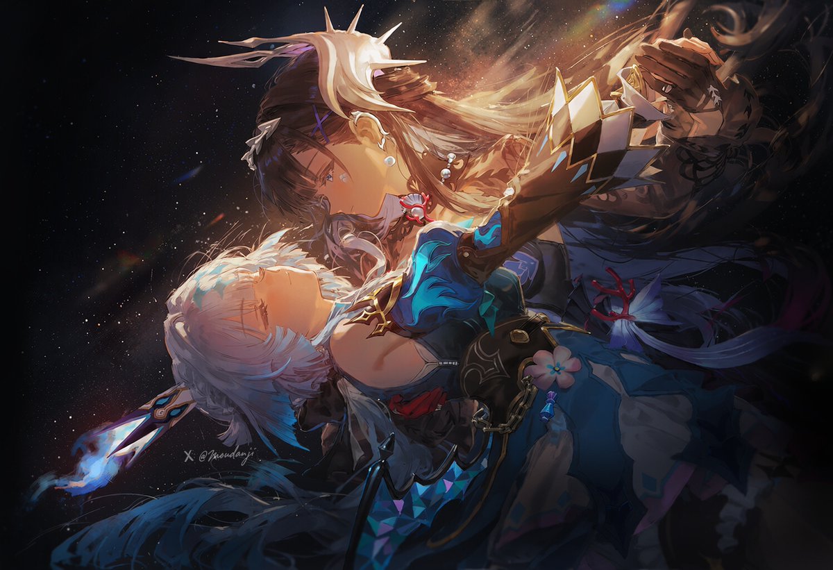 moudanji's tweet photo. Beneath the drift of stardust, the sovereign leans into her faithful blade
#HonkaiStarRail #Hysilens #Cerydra https://t.co/Zqz0qfPQCh