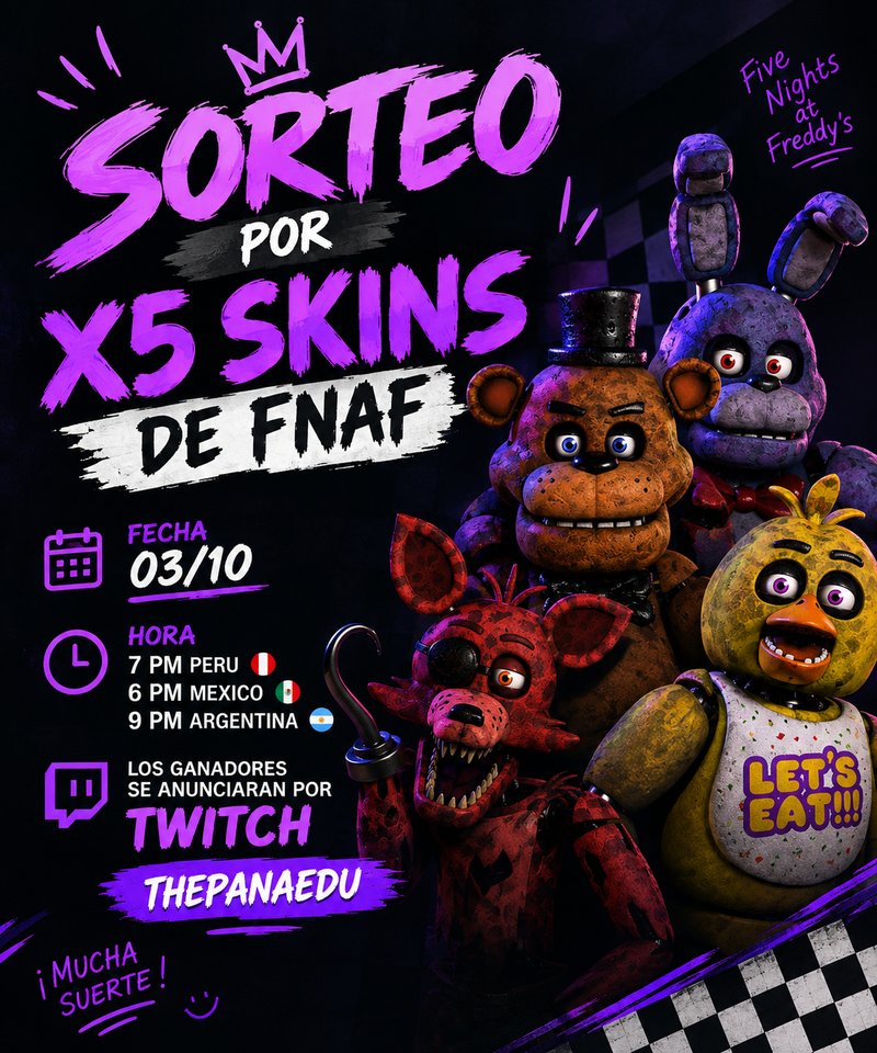thepanaedu's tweet photo. 🎁SORTEO FORTNITEMARES x5 LOTES📷 
📷Seguir a @thepanaedu 
📷Seguirme en Twitch ThePanaEdu 
📷Dale Me Gusta y Retuitea esta publicación   
🏆Los ganadores se diran por Twitch
🍀Suerte a todos! https://t.co/F5an1GHVRv