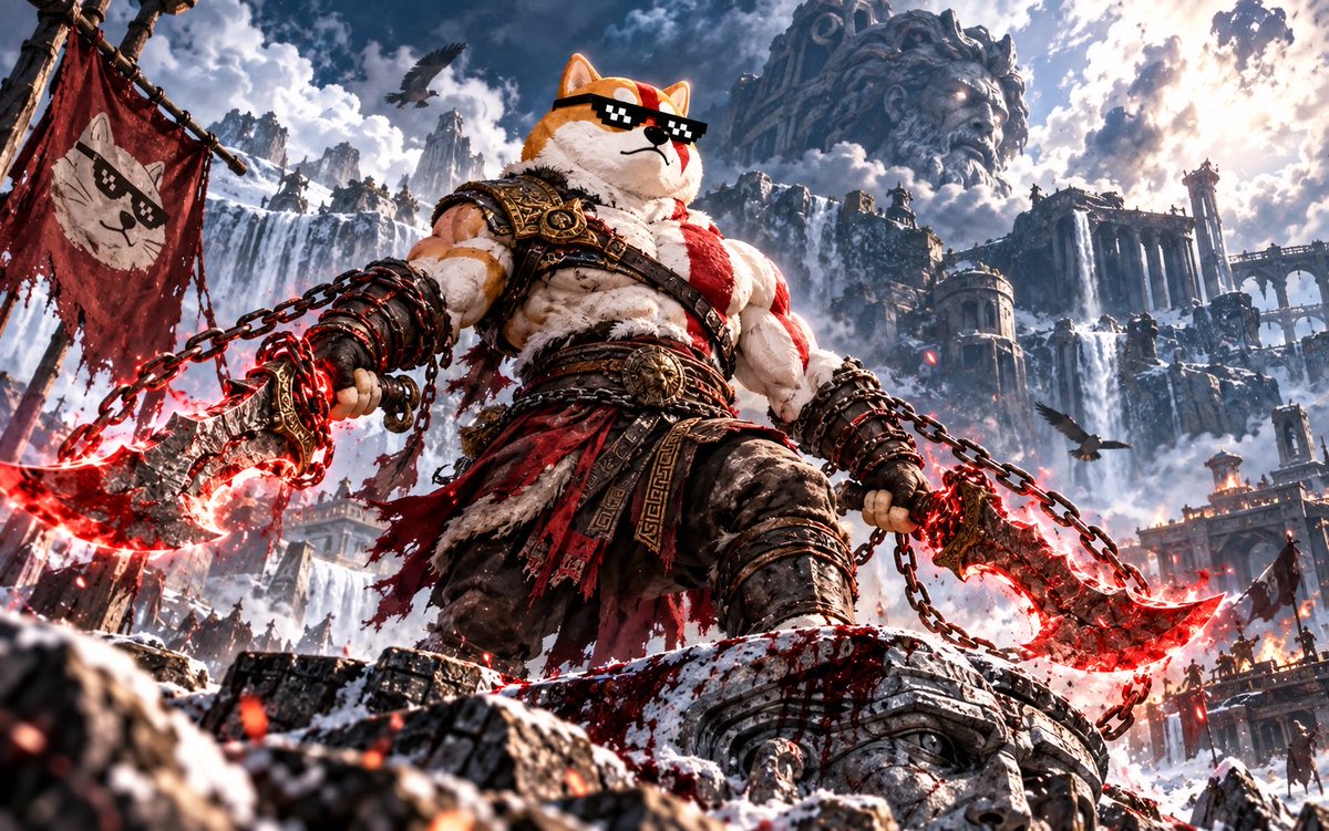 CryptoGuMaster's tweet photo. THE GOD OF WAR HAS ARRIVED. ⚔️🐕

No mercy.
No retreat.
Only rage, chains, and conquest.

XDOG walks into battle like a god.

WAR MODE: ON.

#XDOG #XLayer #GodOfWar #Kratos #MemeCoin https://t.co/nlnnyiaVlJ
