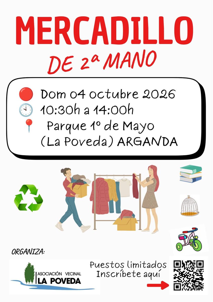 avlapoveda's tweet photo. Mantenemos el mercadillo del domingo. ¡Pasad a daros una vuelta! Traed el ☂️, por si acaso 😀 #LaPoveda #Arganda https://t.co/jVUXyaxmpY
