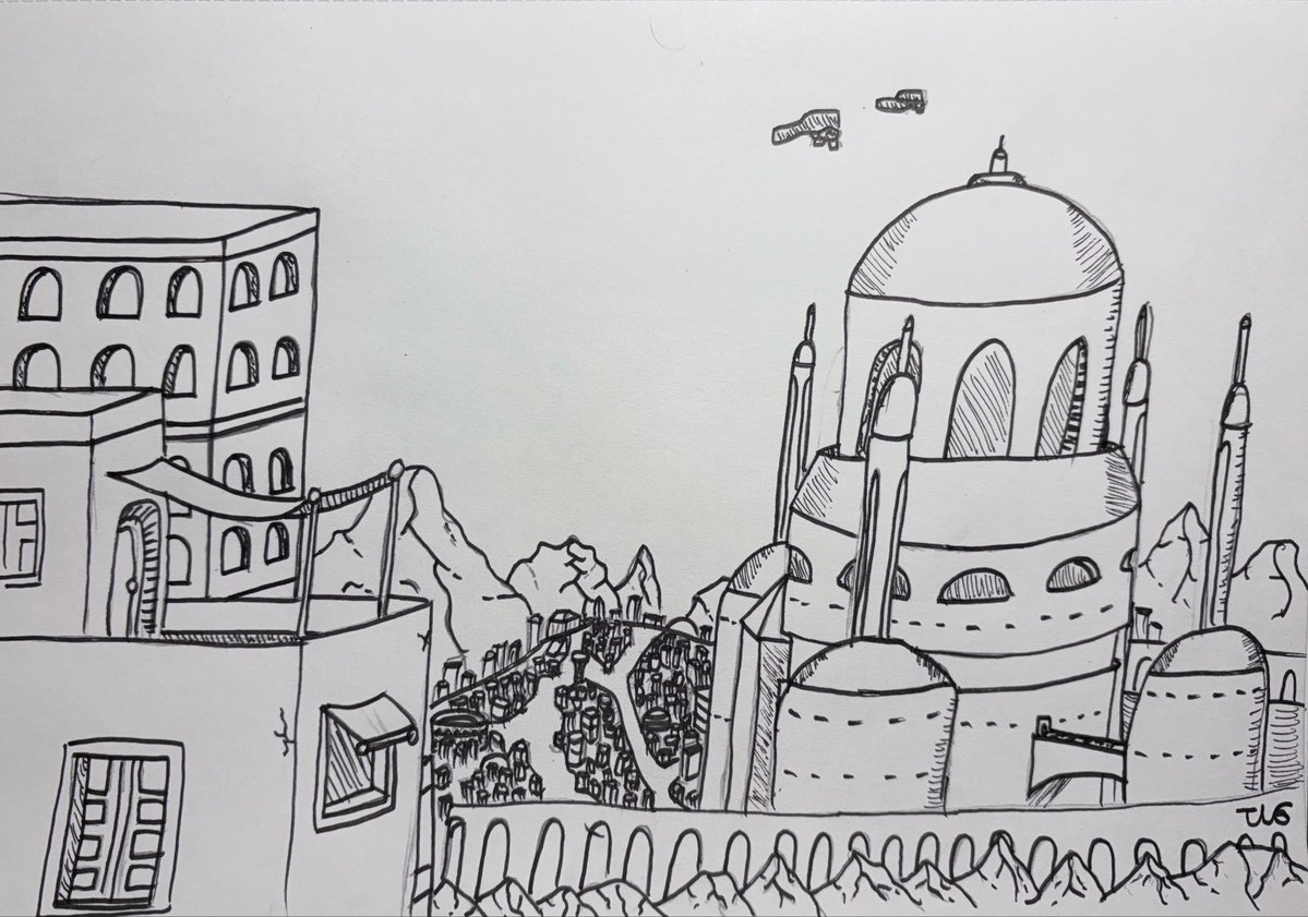 AlathianGalaxy's tweet photo. #drawtober Day 2 - Alurus: Capital of the Alurian Empire

Forgot to attach the image

#worldbuilding #scifi #sketch #scificity https://t.co/DLDmszgLhy