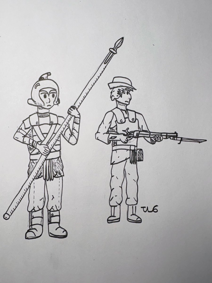 AlathianGalaxy's tweet photo. #drawtober Day 3 - 27th century Aquaran Pike and Shot

#worldbuilding #scifi #ocdrawing #characterdesign https://t.co/bsz7Nxqbiw