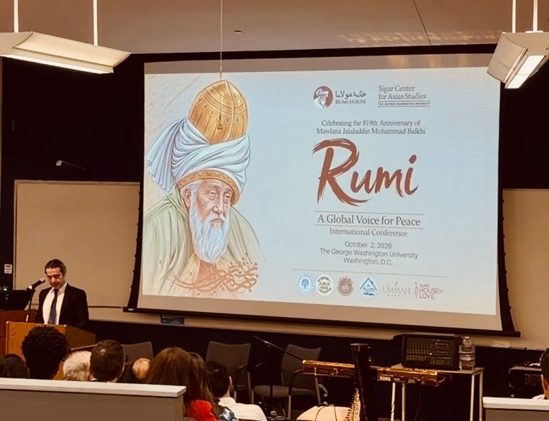 OmaidSharifi's tweet photo. 819 years later, Hazrat Mawlana Jalaluddin Mohammad Balkhi (Rumi) still speaks and the world still listens.
Very pleased for @ArtLordsNet to bring art, calligraphy, and the spirit of #Afghanistan to the Rumi House International Conference alongside wonderful partners.

From Afghanistan to the world: art, love, and peace know no borders.

#Rumi819 #ArtLords #Afghanistan #ArtForPeace #Rumi