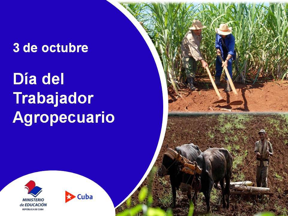 CubaMined's tweet photo. En el Día del Trabajador Agropecuario, reconocimiento desde @CubaMined a quienes con sudor y esfuerzo labran la tierra y garantizan el alimento de Cuba. Sin ellos no hay mesa ni soberanía. ¡Felicidades! 🌾🚜🇨🇺 #Cuba #TrabajadorAgropecuario https://t.co/nn6TtoTxO6
