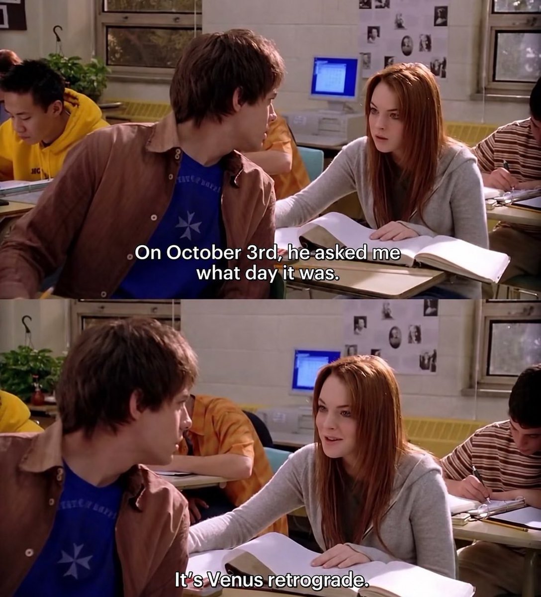 MindBodyBronx's tweet photo. On October 3rd, he asked me what day it was…

Babe, it’s Venus retrograde. https://t.co/rHm6RGFeGZ