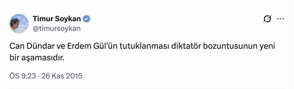 EnginKosen_'s tweet photo. Timur Soykan nedense firar Fetullahçıları çok seviyor. 

Timur Soykan nedense vatana ihanet eden ve 5 sene hapis cezası alanları çok seviyor. 

Sen şimdi Mustafa Kemalin askerisin öyle mi? Çıkar lan o maskeni Timur.

Senden olsa olsa Pensilvanya’nın askeri olabilir. @timursoykan https://t.co/SseHZwUnIm