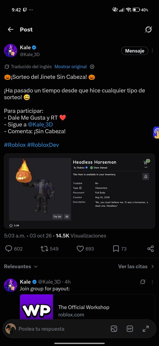 THE_SERGIO25's tweet photo. @Kale_3D Headless!
Username: THEsergio1556 https://t.co/w9ioTWNsv6