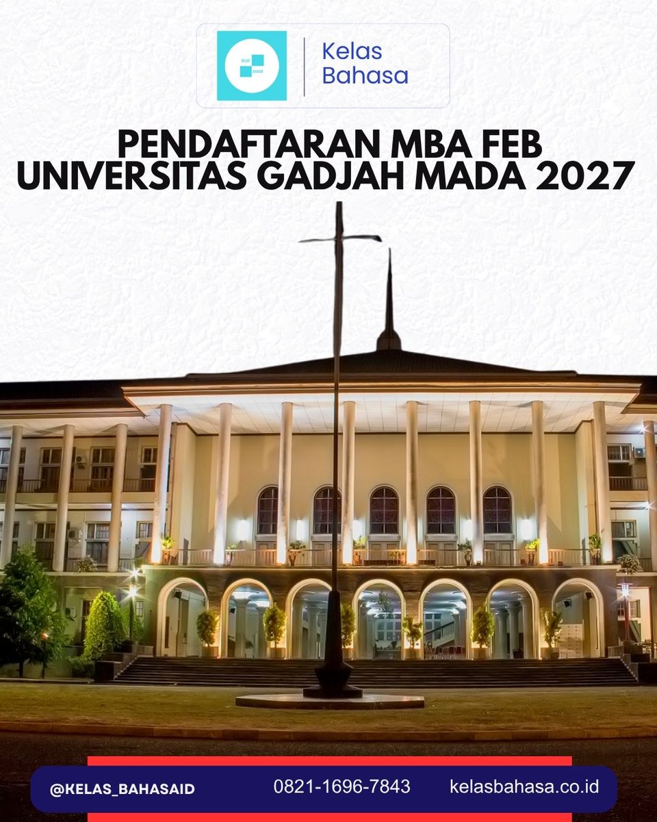 Kelas_ppds's tweet photo. Pendaftaran MBA FEB UGM 2027
info kursus PAPs dan AcEPT UGM : https://t.co/amPjzlHmxz
#kelastpatbi #papsugm #aceptugm https://t.co/VjenMS9PkM