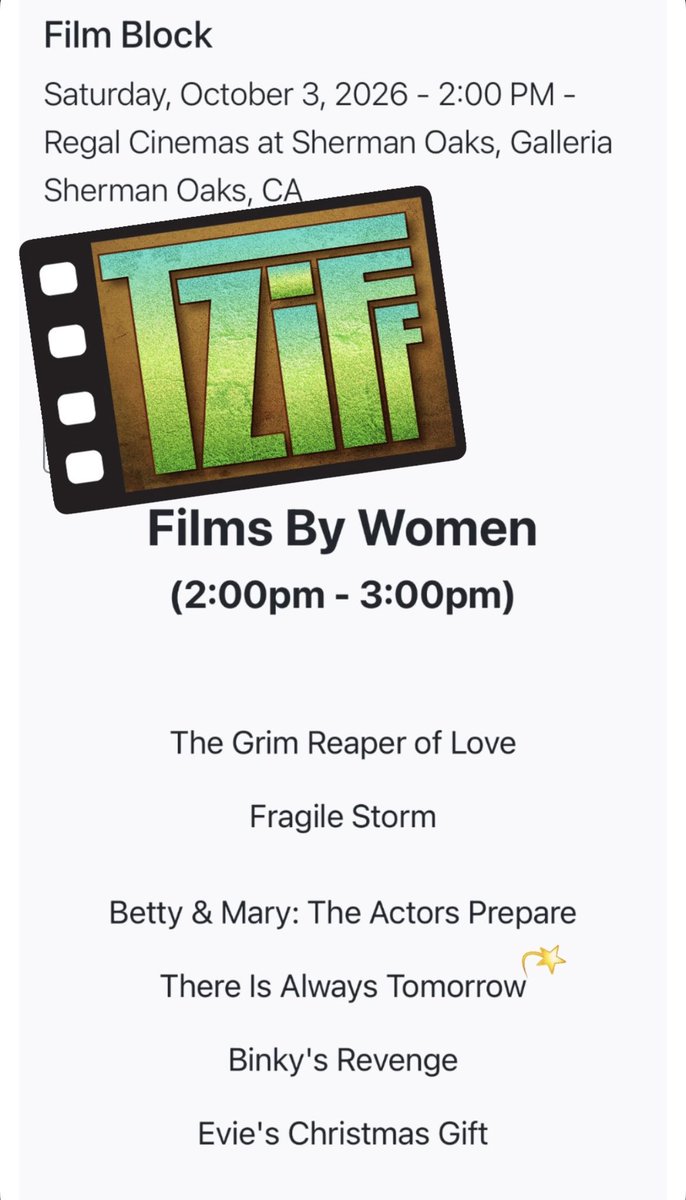 CPinzero's tweet photo. @TZIFF_ORG, for those who cannot attend, will you post pictures?
We'll be so grateful… ☺️
#Tziff #TIAT #FilmsByWomen #Finalist https://t.co/yOz0sVL8iB