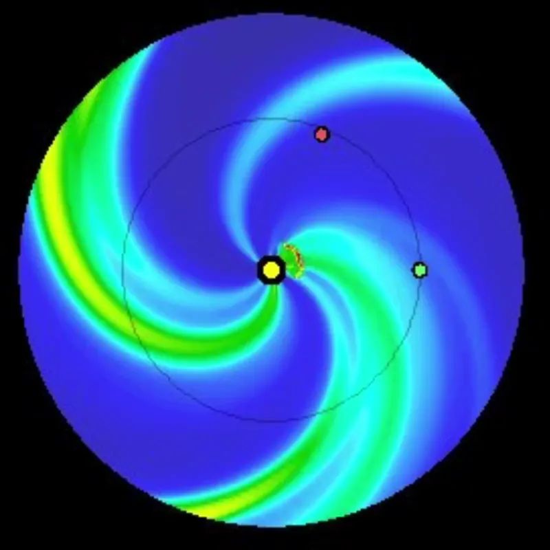 earthskyscience's tweet photo. The anticipated solar materials and magnetic fields have arrived! But didn’t trigger the expected G1 (minor) geomagnetic storm. Forecasters consider G1 levels still possible today, once fast solar wind from a coronal hole joins in. Read more: https://t.co/LMvKuBfeHL

📸 NOAA. https://t.co/SnJs0rGquo