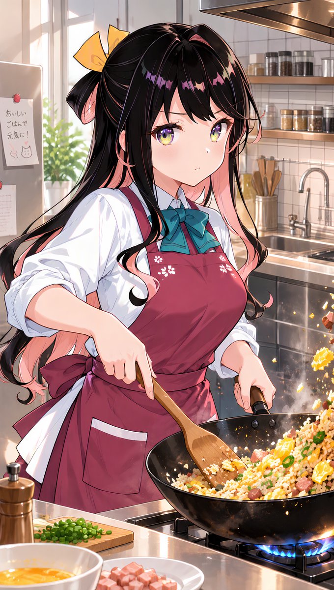 acncagua's tweet photo. チャーハン食べるかー？

#AIイラスト
#今日のAIイラスト
#艦これ
#長波 https://t.co/1llu3e03sn