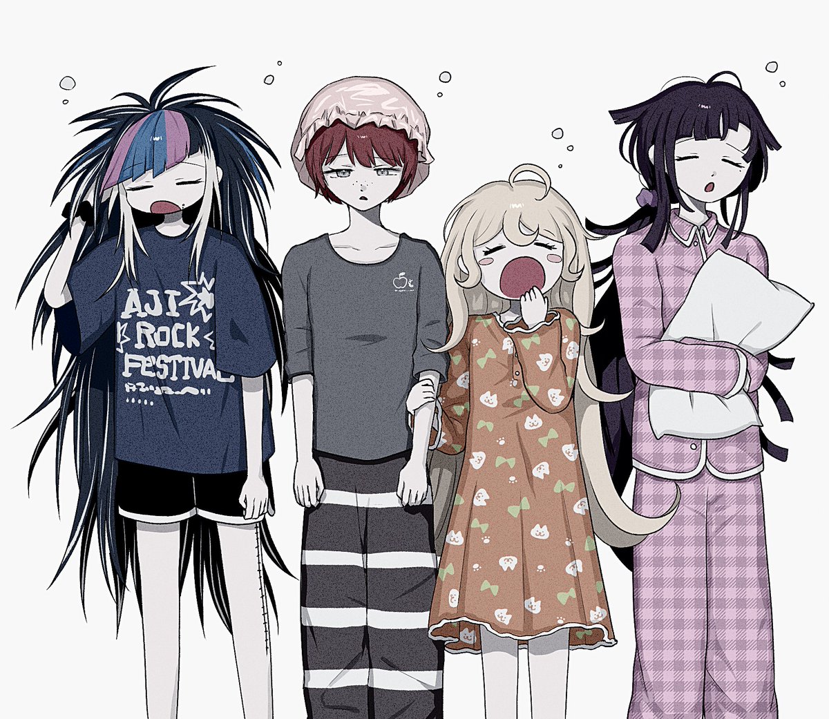 amecopic's tweet photo. ﾄﾜｲﾗｲﾄ寝起きシンドロ~ム
#danganronpa #sdr2 https://t.co/Ci3wfnYYAQ