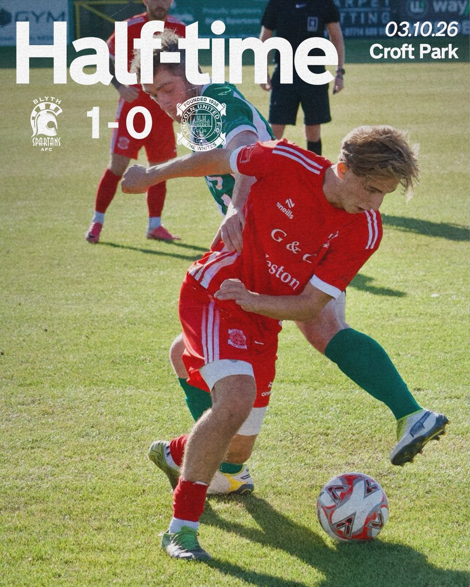 LincolnUnited's tweet photo. A reaction needed.

⏸️ HT | 🟢 1-0 🔴 | #TheWhites 🤍 https://t.co/i8DAp9Hqj4