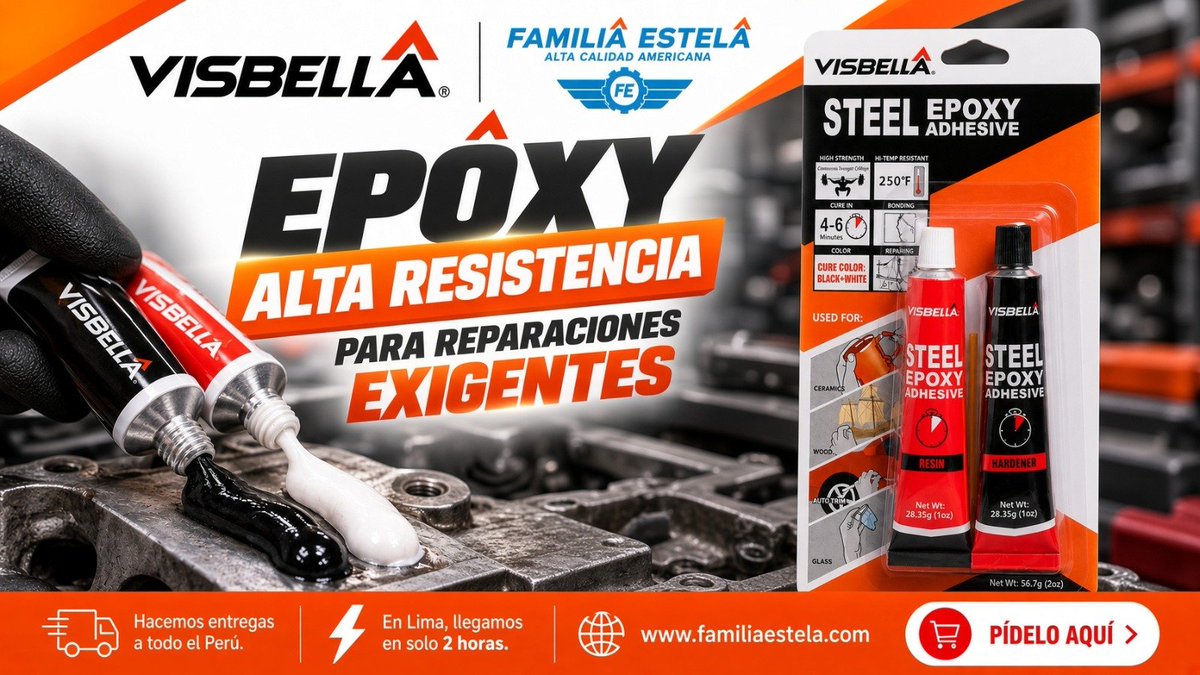 visbelladefe's tweet photo. ⚙️ Reparación difícil: So What. 🖤🤍 VISBELLA Epoxy Black + White combina 2 componentes para reparaciones exigentes en metal y otros materiales. 🔥 De Perú para #LATAM. 🚚 Todo el Perú | ⚡ Lima: 2 h #VISBELLA #SteelEpoxy #ReparacionAutomotriz https://t.co/xsMzDoExPB