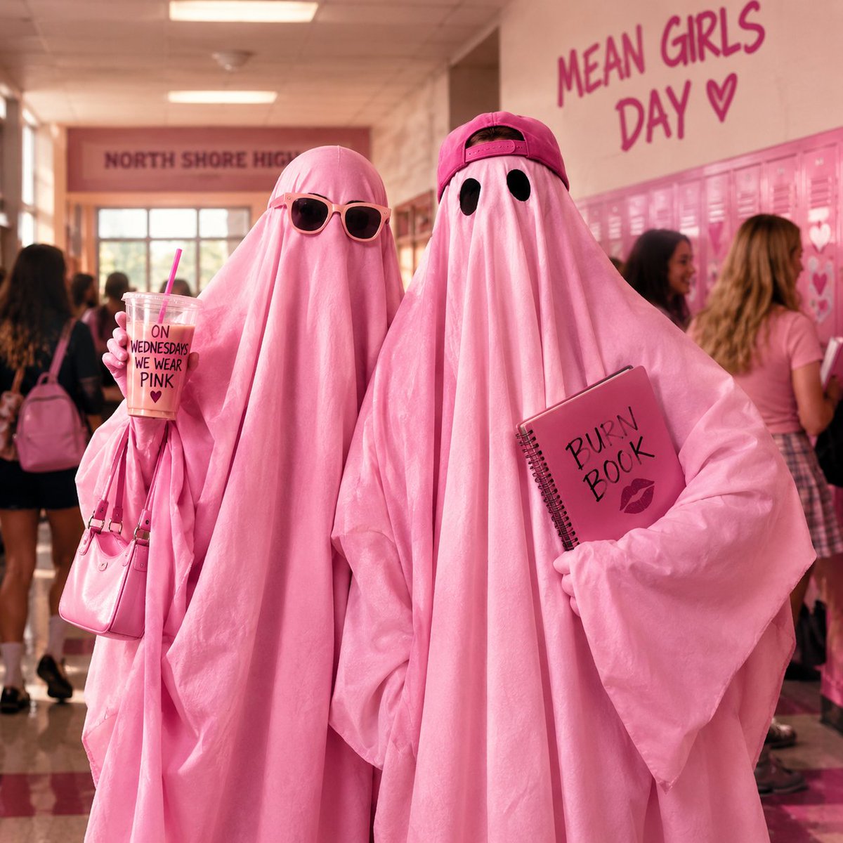 Castasma's tweet photo. 3 de octubre.
Hasta los fantasmas sabemos que hoy toca rosa. 👻💗
¿Quién dijo que el más allá no tenía código de vestimenta?
#MeanGirlsDay #Castasma #PinkIsTheNewBoo https://t.co/TKt7qx8Jst
