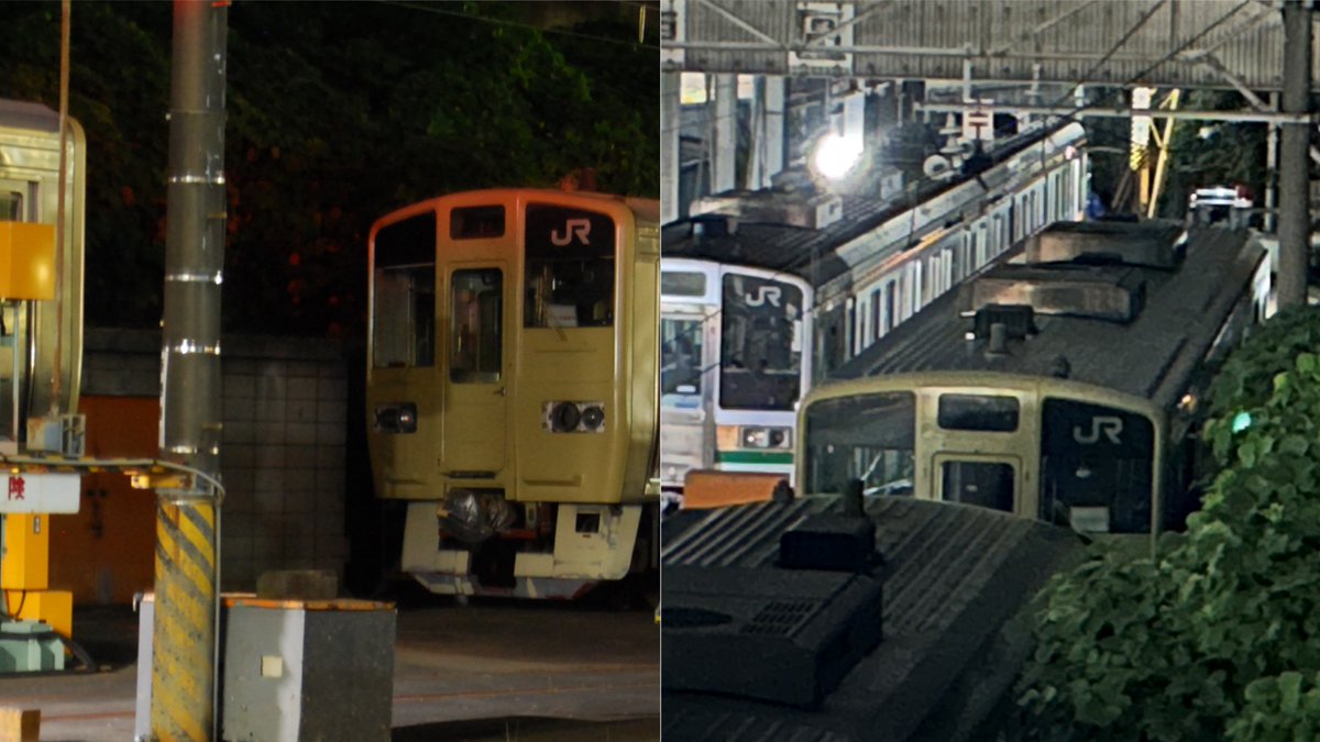 chachapien0405's tweet photo. 【流鉄6000形改造工事観察17日目】
元クハ210-5056(元GG8)と元クモハ211-6009(元GG9)の前面がクリーム色に塗られていることを確認しました。
写真ダメダメなのはいつの間にか一眼じゃ厳しいぐらいの暗さになっちゃったのでまた明日
5000形が大活躍な一日でした
皆さんも今のうちに5000形撮りに来てね https://t.co/hnM0d5XbUg