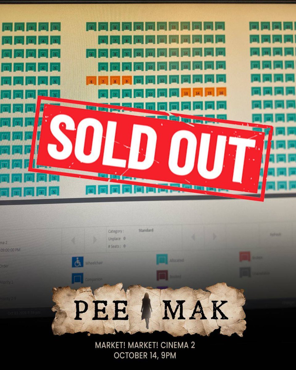 VIVA_Films's tweet photo. ANOTHER SOLD OUT SCREENINGS! 🤩

'Di nagpatalo ang beshies natin sa Ayala Malls Market! Market! 🤯 Super ready na matakot, tumawa, at kiligin this October 14! 😱🤣😍

𝗣𝗘𝗘 𝗠𝗔𝗞
Directed by Victor Villanueva, DGPI
𝗢𝗖𝗧𝗢𝗕𝗘𝗥 𝟭𝟰 in cinemas nationwide https://t.co/x9UfofjXCP
