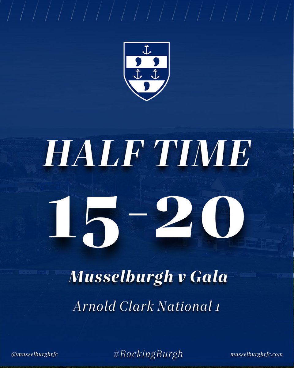 MusselburghRFC's tweet photo. /// HALF TIME
Gala have a narrow lead
#BackingBurgh https://t.co/GJQ6fHATgd