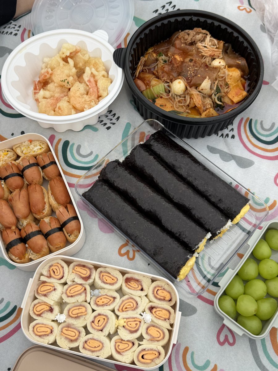 always_diet_'s tweet photo. 오늘 피크닉햇고 도시락 제가 쌌어요
근데 친구가 싸온 엄마표 통김밥에 압도당함
저거 손으로 잡고 뜯엇음.. 다시 생각해도 웃기네 https://t.co/WFY1TkLLr2