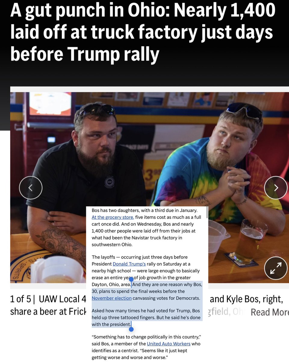 TheTNHoller's tweet photo. OHIO — More 3x Trump voters burned by Trump now helping Dems get elected. Even canvassing for them. 

 https://t.co/dM4LW5Uu7E https://t.co/F1lc6xLfXn