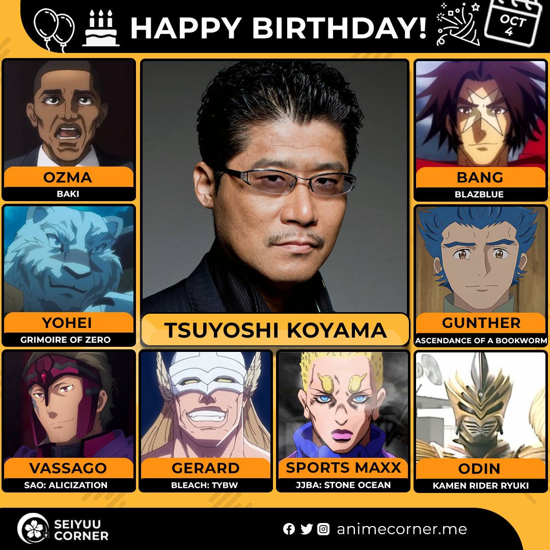 seiyuucorner's tweet photo. Happy birthday Tsuyoshi Koyama! 🎉

Let's wish him all the best @_higetter_

#TsuyoshiKoyama #小山剛志 #小山剛志生誕祭2026 https://t.co/tHk3SfN6ne