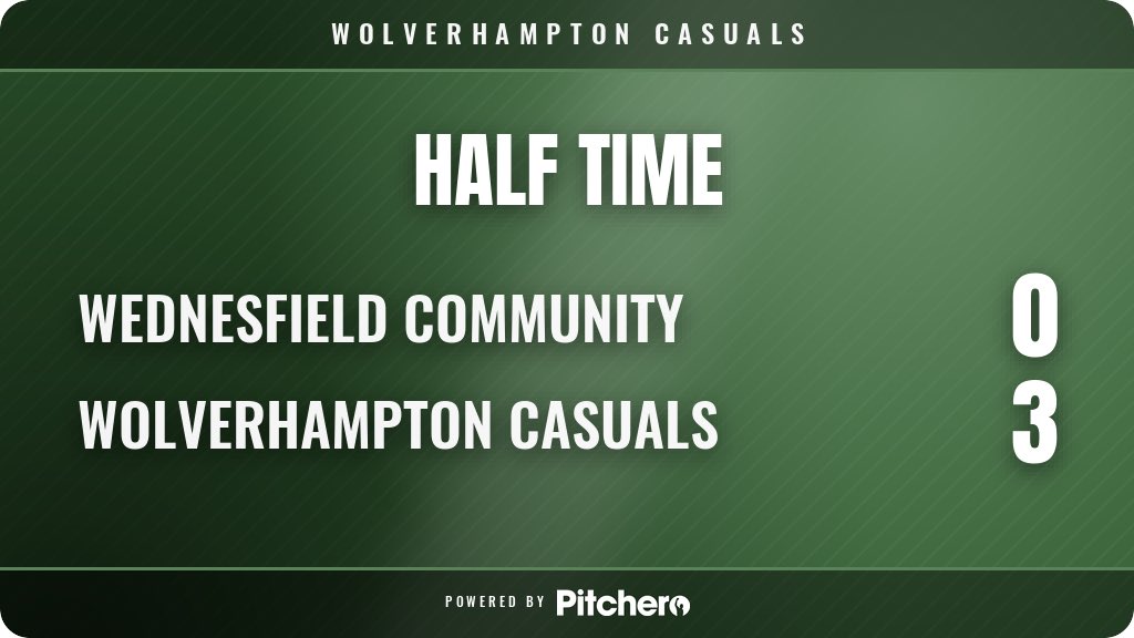 WolvesCassies's tweet photo. HALF TIME:
Wednesfield Community 0 - 3 Wolverhampton Casuals
#WEDWOL https://t.co/EODAeGWKah
