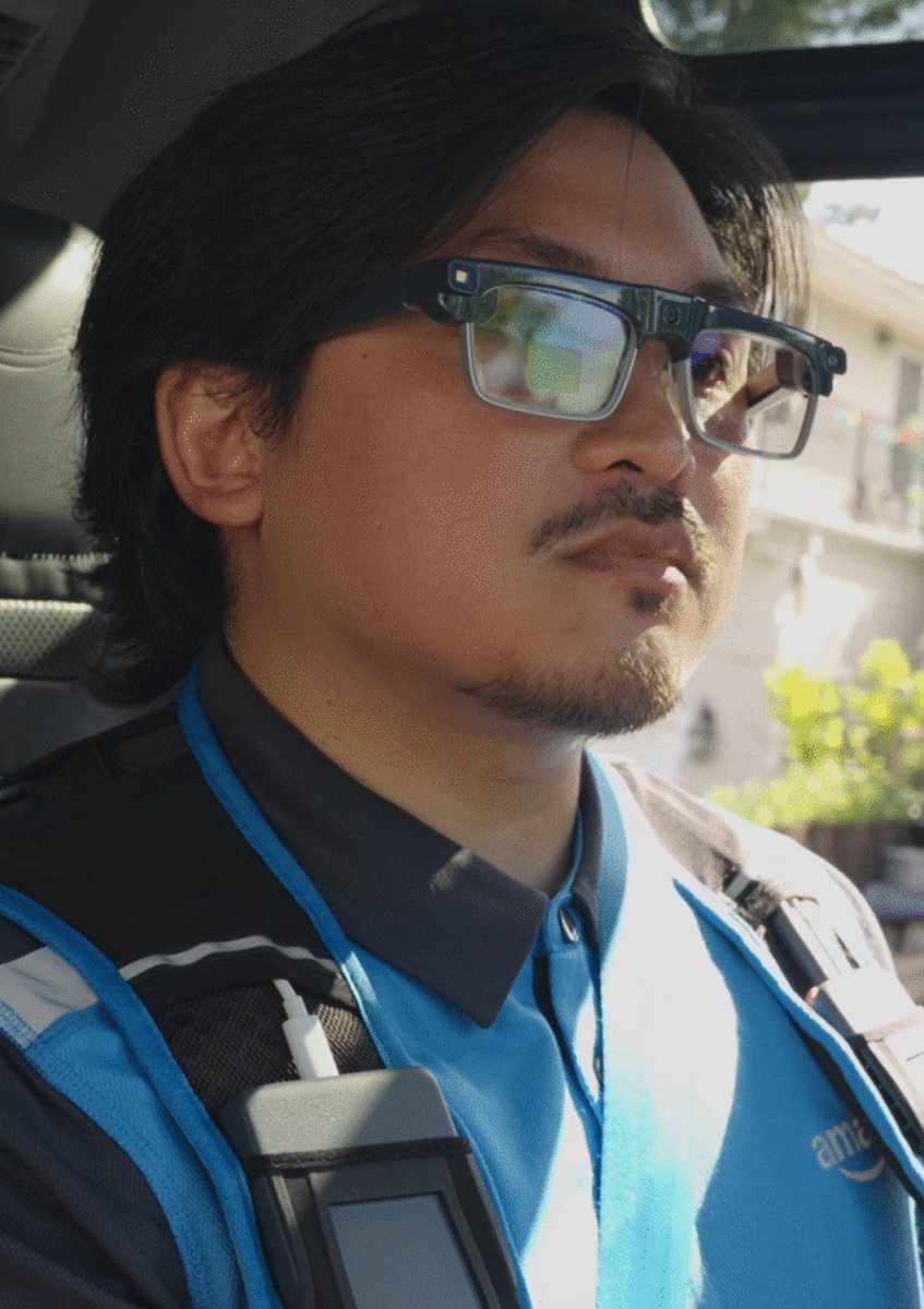 InternetH0F's tweet photo. Amazon is rolling out smart glasses for delivery drivers that reportedly take photos almost constantly, including of customers' homes

Customers currently can't opt out, see the photos or ask for them to be deleted https://t.co/Jq9DIDp0gm
