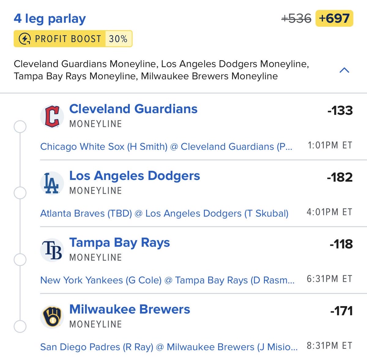ArnoldsAiModels's tweet photo. +700 MLB ML PARLAY⚾️

LET’S TAIL➡️ https://t.co/es7ONchN5r

Home teams start 1-0 in the Division Series🍀 https://t.co/YwoeaOBUy8