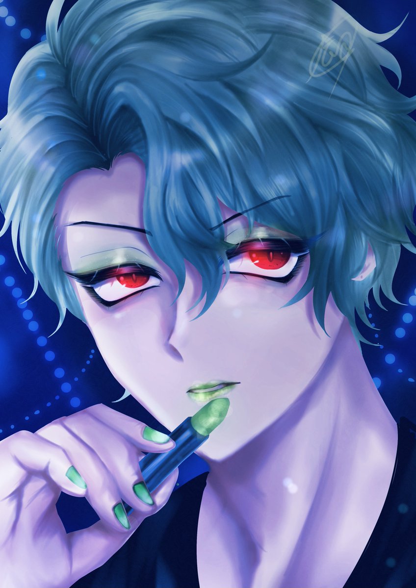 Tatsumi1155's tweet photo. 普通にイラスト単体でも気に入ってるのであげちゃお
今回のコスメイベでリップがあったらまさかの緑だった説 https://t.co/i0GQSaoiXm