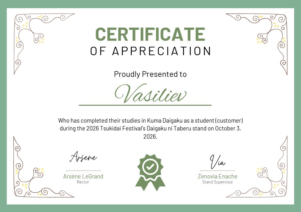 ItsMisxki's tweet photo. @4THVASILIEVS Kemudian tidak lupa juga Misaki memberi ijazah sebagai special reward.

    "Ini ijazahnya untuk nona.. Va..Si..Li..Ev?" Matanya menyipit seiring membaca nama sang wanita. 

"T-terima kasih sudah mengunjungi stan Dai-Tabe! Jangan lupa mengisi form juga!"

https://t.co/LAT0Niwsd3 https://t.co/M84k2ZUjYd