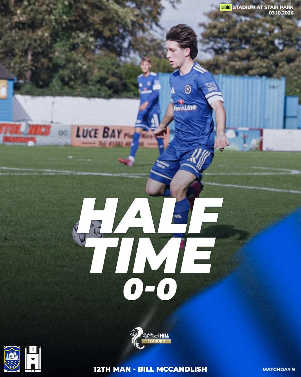 StranraerFC's tweet photo. HT | STR 0-0 EDI

Goalless at the break. https://t.co/M4CiZAj1C0
