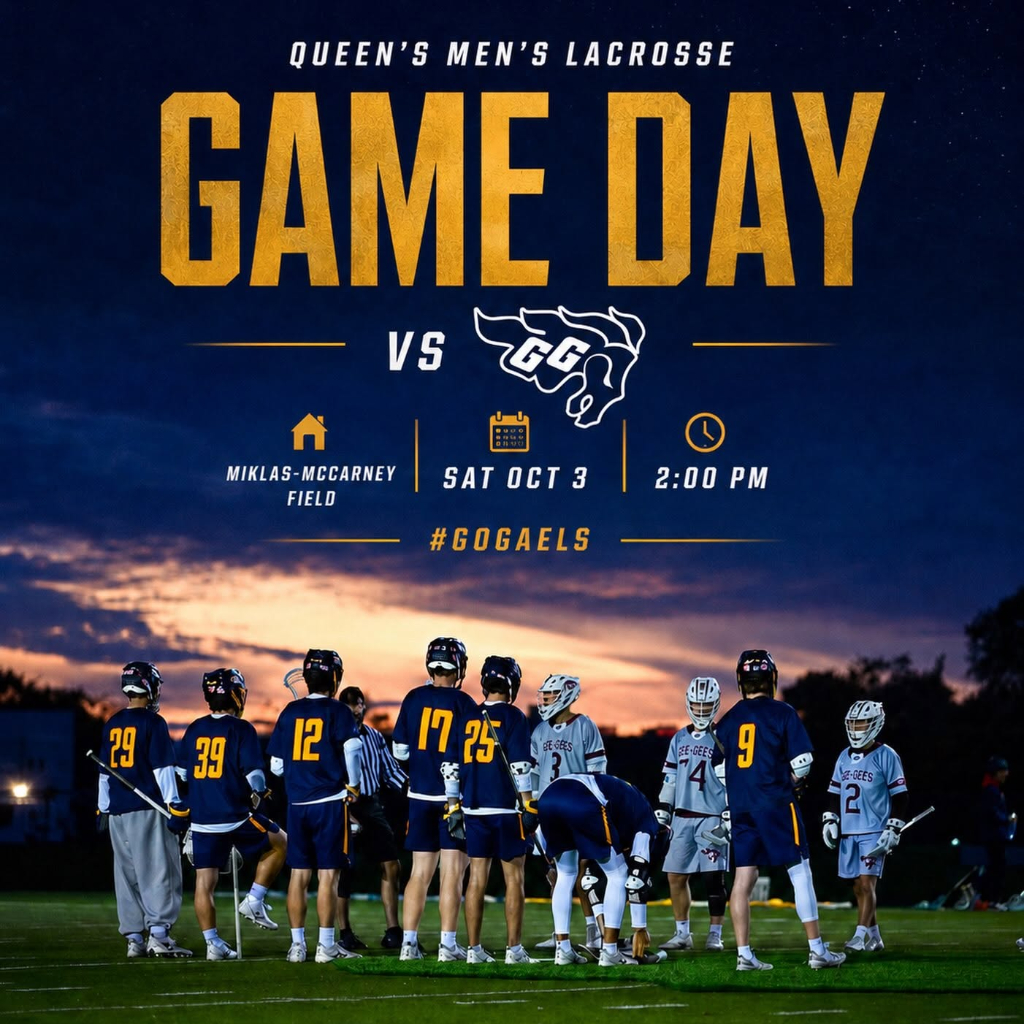 QueensGaelsLax's tweet photo. Queen's Gaels set to host @uOttawaLacrosse at Miklas McCarney Field!  #CUFLA https://t.co/thVcSjVbIs
