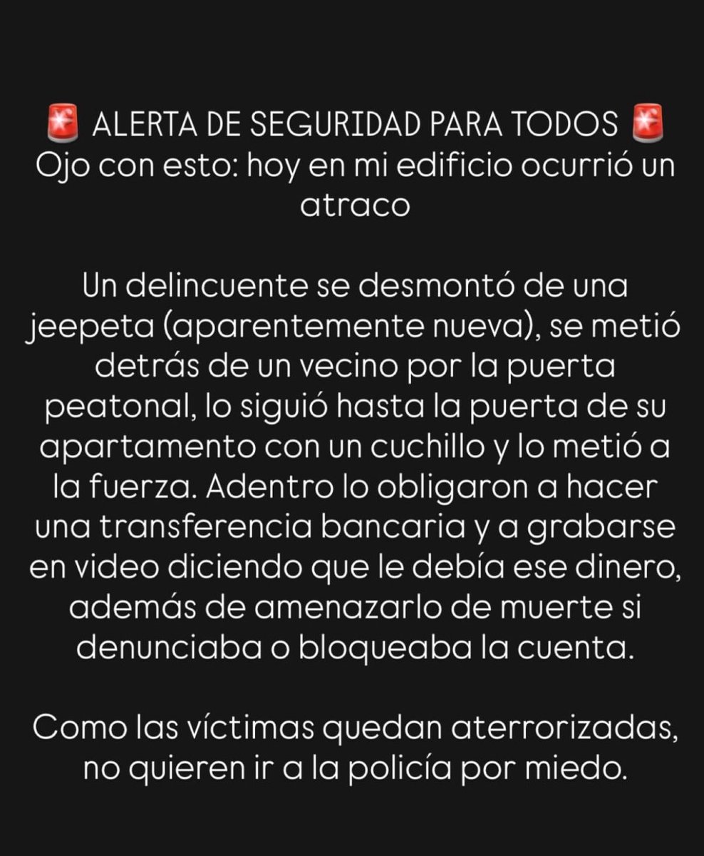 MentaeGuardia's tweet photo. Esto pasó en el residencial donde vive una amiga. Se los comparto para que esten atentos, y vean la nueva modalidad 🥲ahora con video y todo. https://t.co/kCoiDmP2PL