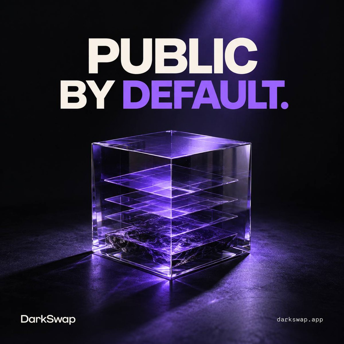 DarkSwapApp's tweet photo. a transaction takes seconds.

on a public chain, the record can stay there long after you’ve forgotten about it.

we think privacy deserves more attention in everyday crypto.

https://t.co/2zxo00H8Xj https://t.co/cRVbknM8AT