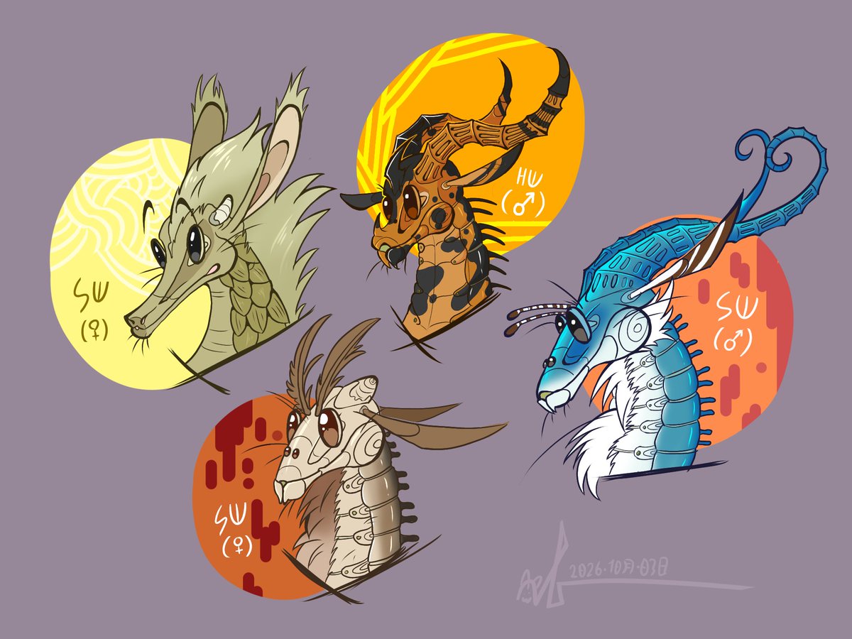 8FelesLivida8's tweet photo. 과학적 요소가 추가된 불의날개🦂🐝🦋
=======
Studying design of magical hexapod peoples with bug trait with biology
| #마리엘펠레스_팬아트 | #마리엘펠레스_캐디 | #드래곤 | #크리쳐 | #WoF | #WingsofFire | #dragon | #bug | #speculative_biology | #sandwing | #hivewing | #silkwing | https://t.co/3AYLHK5Q3a