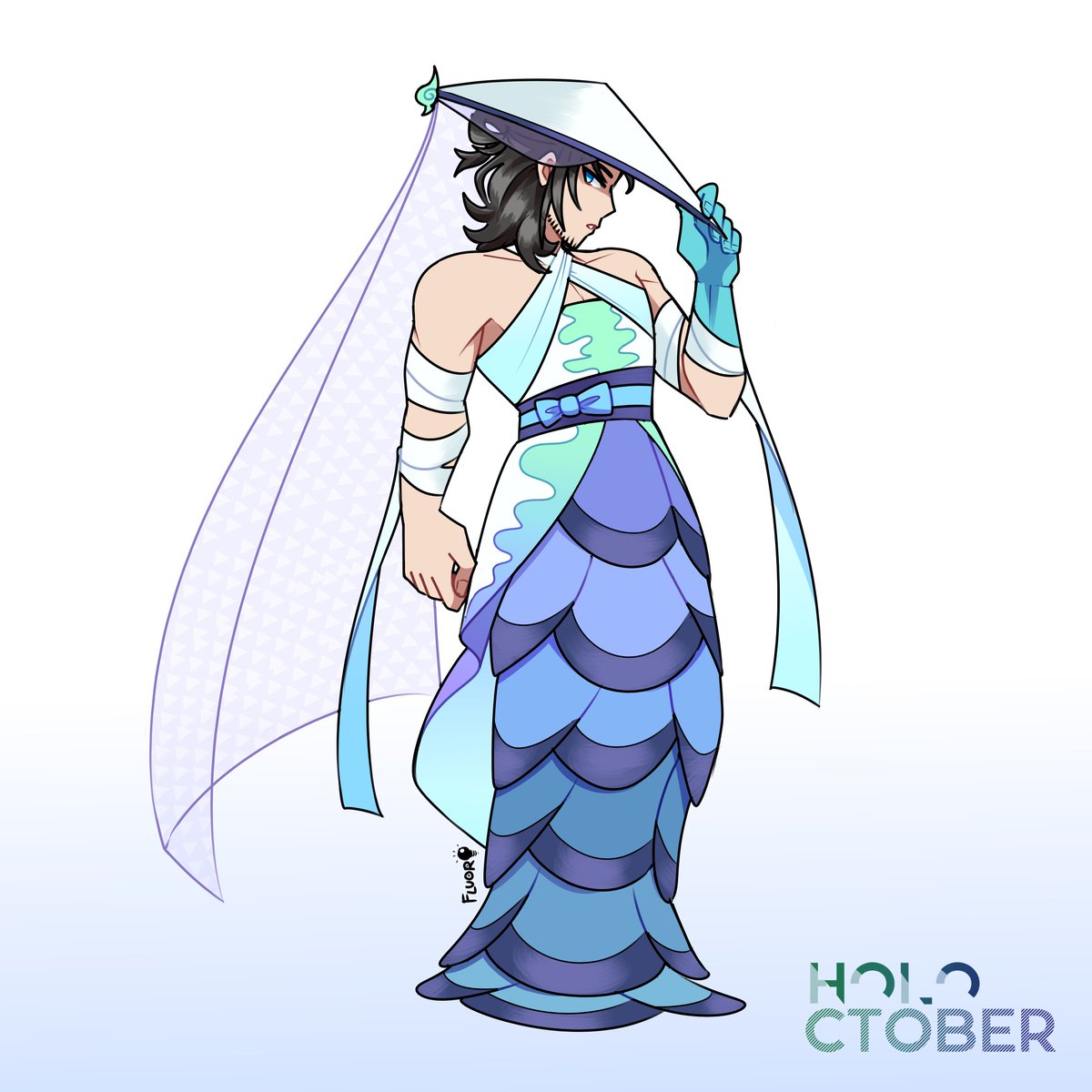 FluorescentArt's tweet photo. [#JosuijiArt / #HOLOctober] Dress https://t.co/HlKkRtuZ05