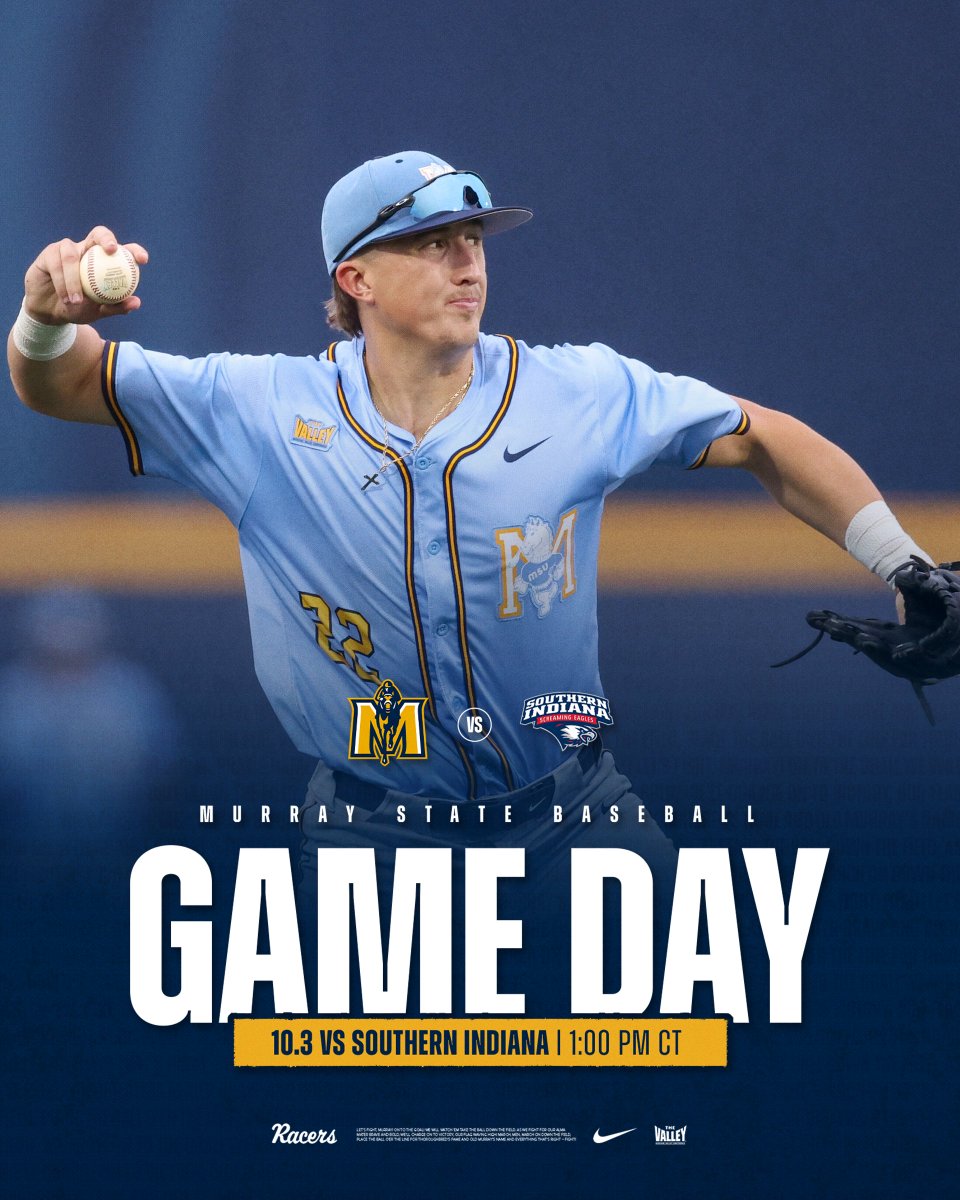 RacersBaseball's tweet photo. Time for some Fall Ball in the MKY

📍 Murray, Ky.
🆚 Southern Indiana
⏰ 1 p.m.

#GoRacers🏇 https://t.co/9X0nCVCW6L