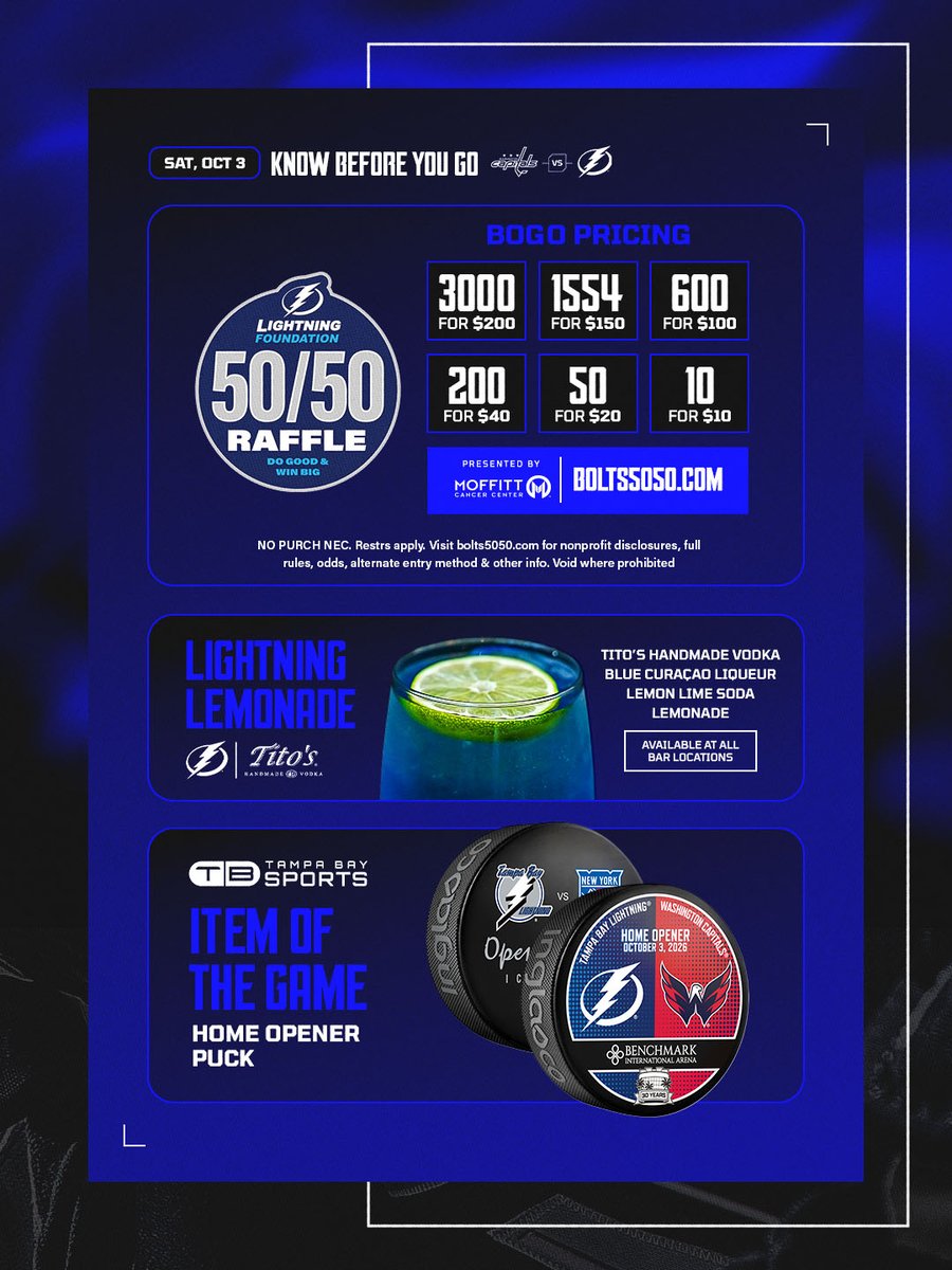TBLightning's tweet photo. Your Saturday schedule ✍️ https://t.co/qAl2LRVihN