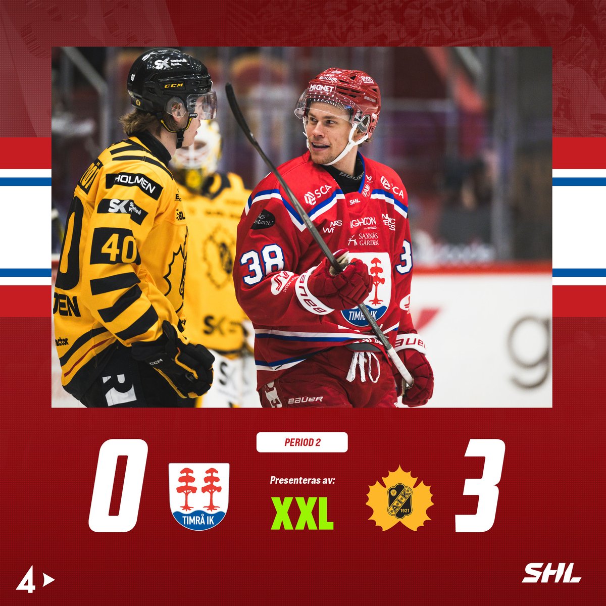 timra_ik's tweet photo. Skellefteå utökade till 3-0 under den andra perioden. Tredje inleds nu - Nu vänder vi detta! #Timraik https://t.co/aalNAnt9Q4