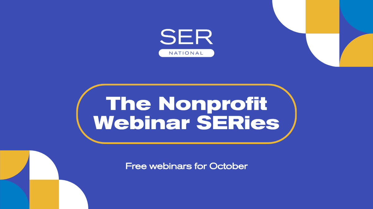 sernational's tweet photo. Join us every Wednesday this October for The Nonprofit Webinar SERies, a free 4-part series on prioritization, leadership, data privacy &amp; vendor cybersecurity. We hope you’ll join us online! 💻 Register here: https://t.co/mNP8j0q4O5 https://t.co/2BvOlT8Jsp