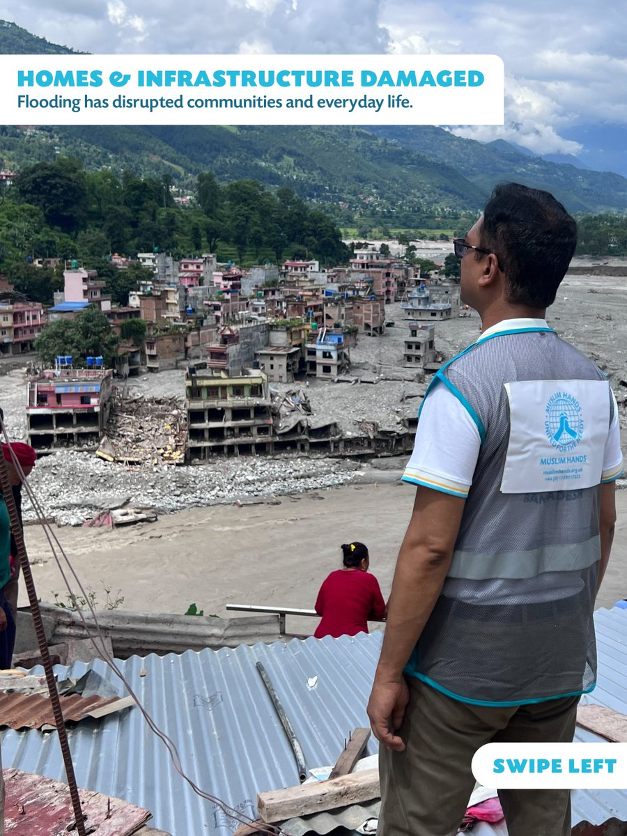 muslimhandsusa's tweet photo. Devastating floods in Nepal have damaged homes, disrupted communities, and left families in need of support.

Muslim Hands is on the ground providing emergency supplies and helping families as they recover. 💙

 Donate today.

#MuslimHandsUSA #Nepal #EmergencyResponse https://t.co/BNCljfC7rm