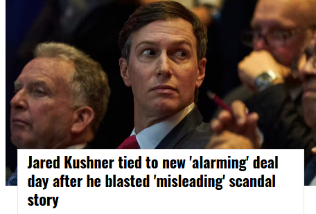 smc429's tweet photo. So, now you know why squeaky-voiced Kushner chose now to call the Press liars... https://t.co/QQcyGaycSB
