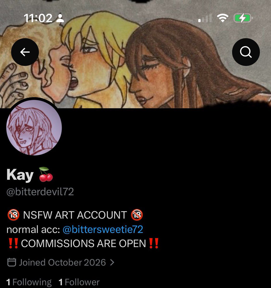 bittersweetie72's tweet photo. I finally have a nsfw art account‼️ Yall should definitely go follow it 😛
@bitterdevil72 
#nsfw #nsfwart https://t.co/zvkXiC1PBF