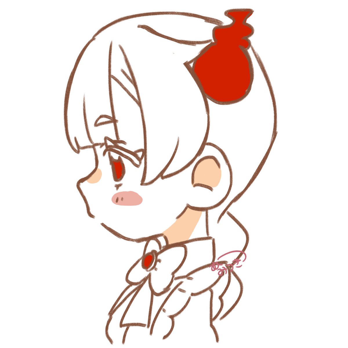 mumi0063's tweet photo. #100日チャレンジ #oc 
13日目　横顔ラフルちゃん https://t.co/2cT00PZXTU