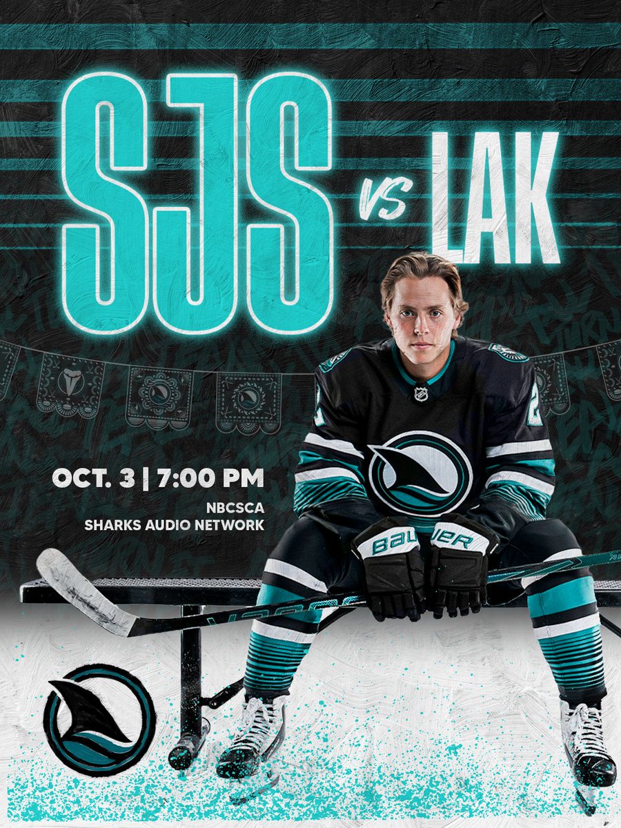 SanJoseSharks's tweet photo. Cali Fin is back! ⬛️

🆚: Kings 
📍: @SAPCenter 
⏰: 7 p.m. 
📺: @NBCSSharks 
🎙️: @SharksAudioNet 
🎟️: https://t.co/N3SqRIEqEA https://t.co/23djngYZdb