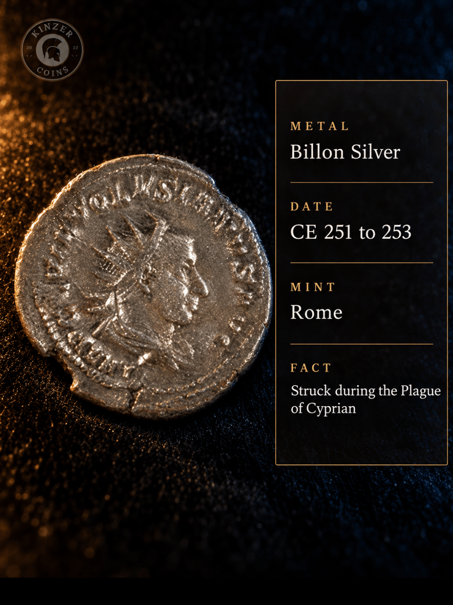 KinzerCoins's tweet photo. Would you have ruled during a plague?
Volusian co-ruled Rome with his father Trebonianus Gallus from AD 251 to 253, right as the Plague of Cyprian tore through the empire.
https://t.co/Php7uJb1qF
#AncientCoins #RomanEmpire https://t.co/0RJ1Y4GwGF
