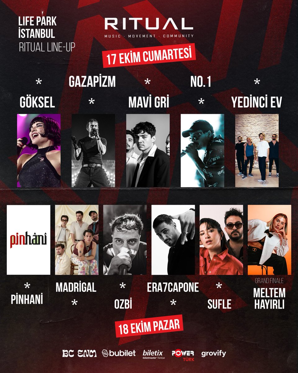 gossipmagazinn's tweet photo. 17-18 Ekim tarihleri arasında Life Park İstanbul’da gerçekleşecek Ritual Fest’in efsanevi kadrosu açıklandı. https://t.co/u7pgwyNvTC