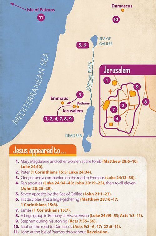 JoshuaBarzon's tweet photo. Jesus’s post resurrection appearances https://t.co/MvdnhHWayb